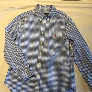 Boys Light Blue Polo Button Down